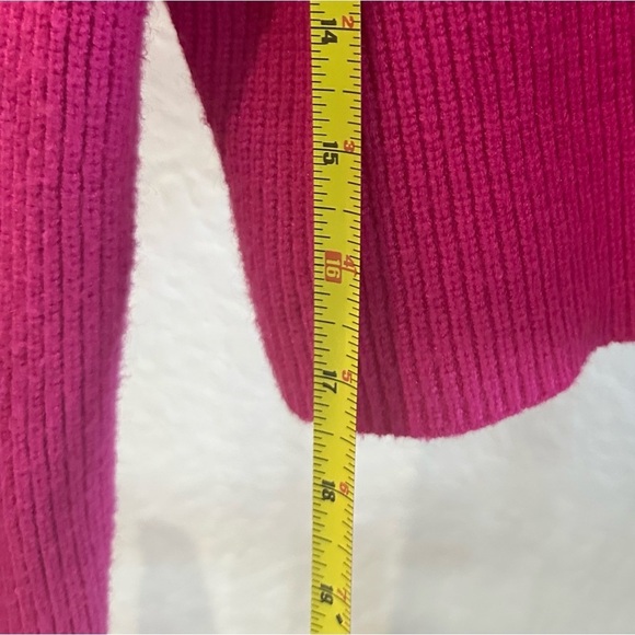 Miami for Francesca’s Red Pink Colorblock Button Cardigan - Picture 6 of 6